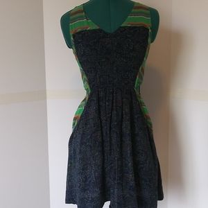 RACHEL ROY SLEEVELESS POCKET DRESS APRON STYLE CUTOUT SIDES SIZE 0